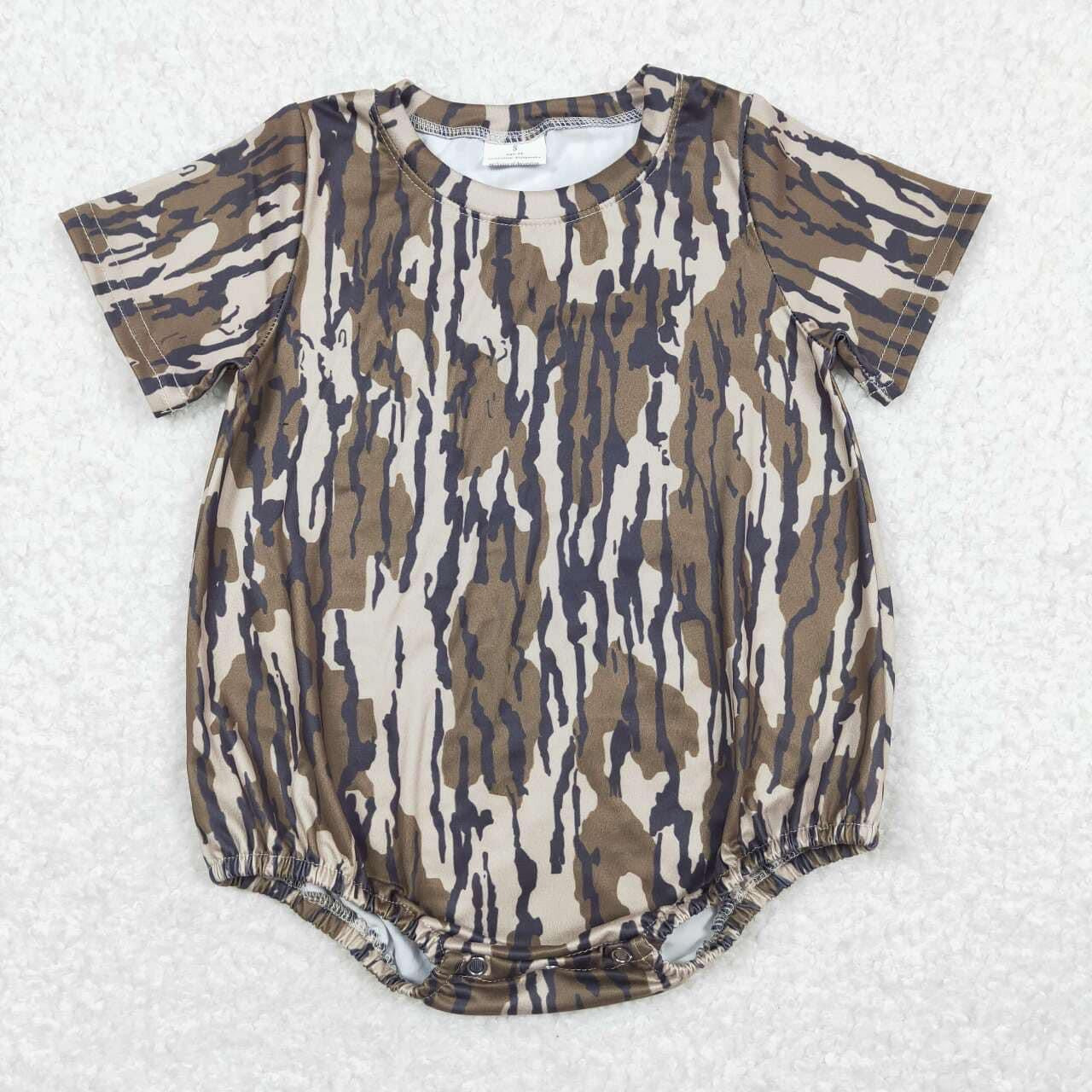 Camo Bubble Romper / embroidered name