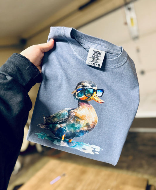 Sun shade mallard duck - sun glasses duck - mallard duck - kids mallard duck t shirt - kids duck design - kids mallard tee - cool mallard