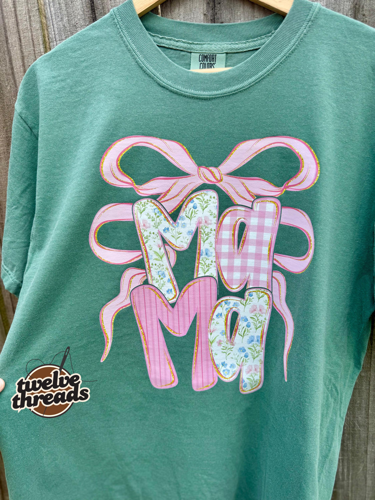 Mama on comfort colors, Gildan, tank top summer, mama floral, plaid couchette mama dtf design, unisex fit, floral striped mama, coquette bow