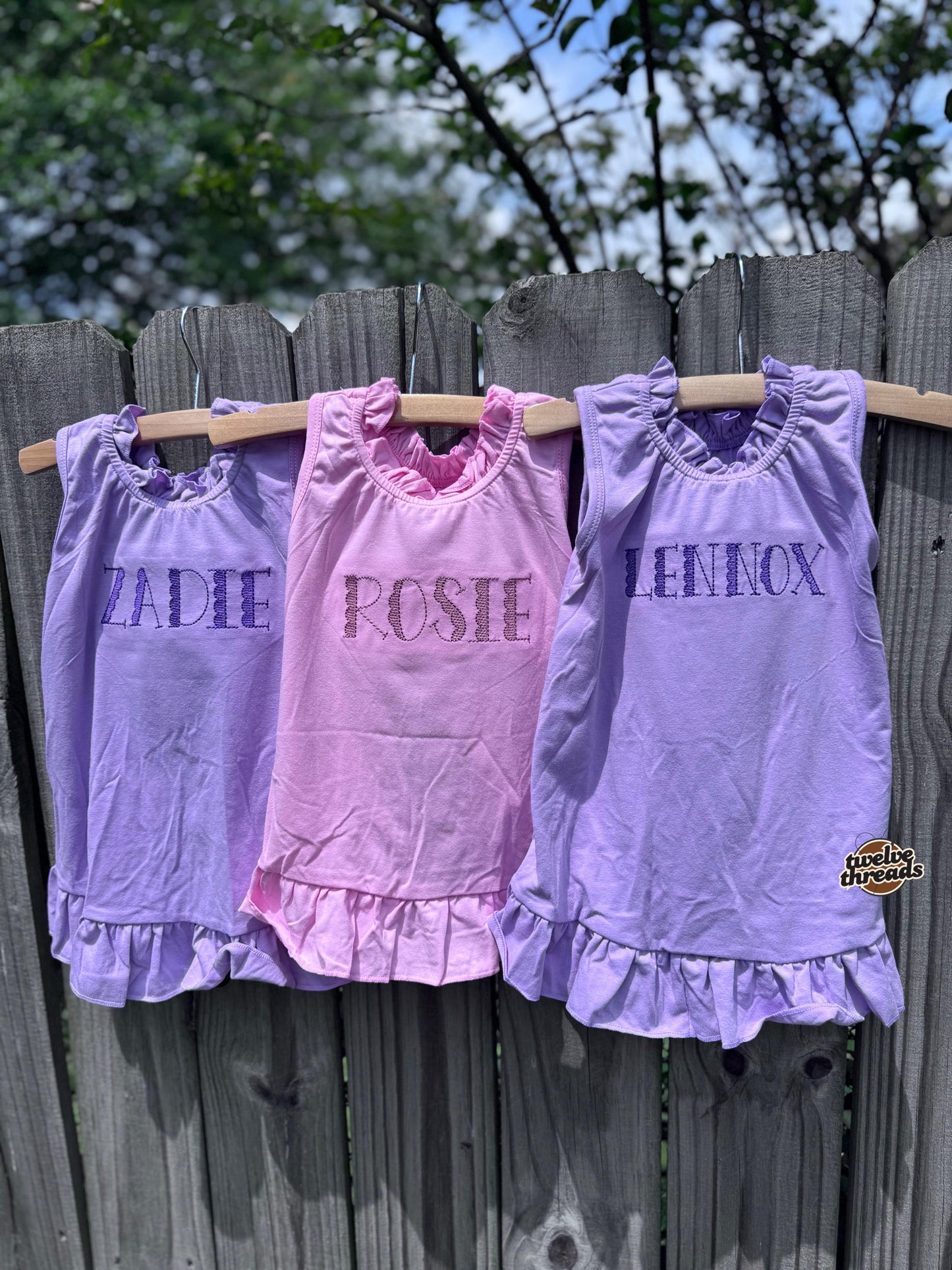 Embroidered open back ruffle back bow shorts set / embroidered girls shorts set / infant and toddler girls custom personalized sets / stitch