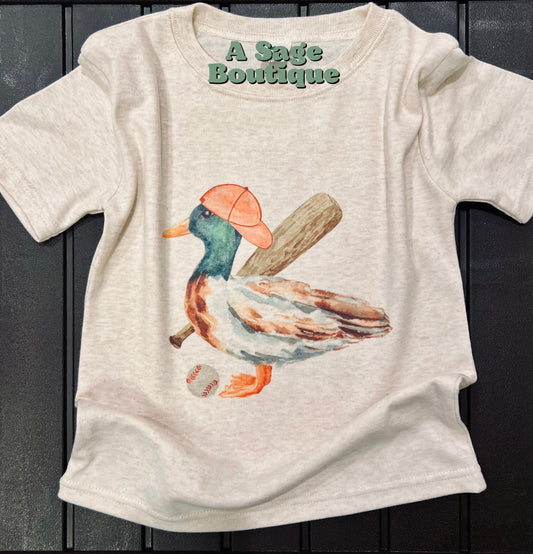 Baseball Mallard Duck - Baseball Cap - Baseball Bat - Kids Baseball - Baseball t shirt