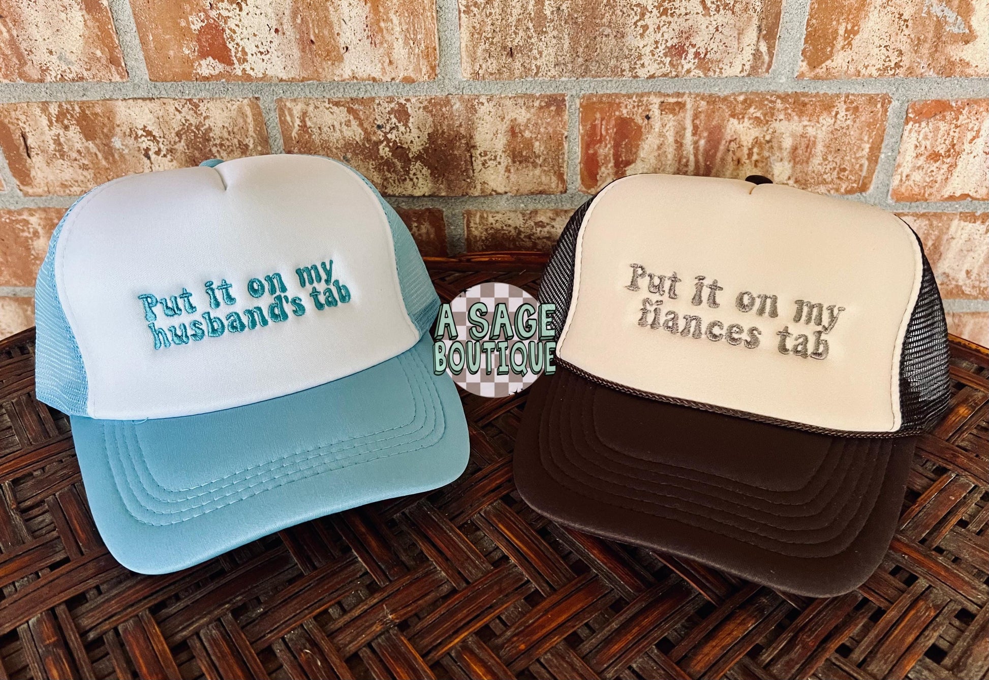 Put it on my _’s tab - trucker hat - foam trucker - husbands tab - boyfriends tab - put it on my husbands tab - foam truck hat - hubby -wife