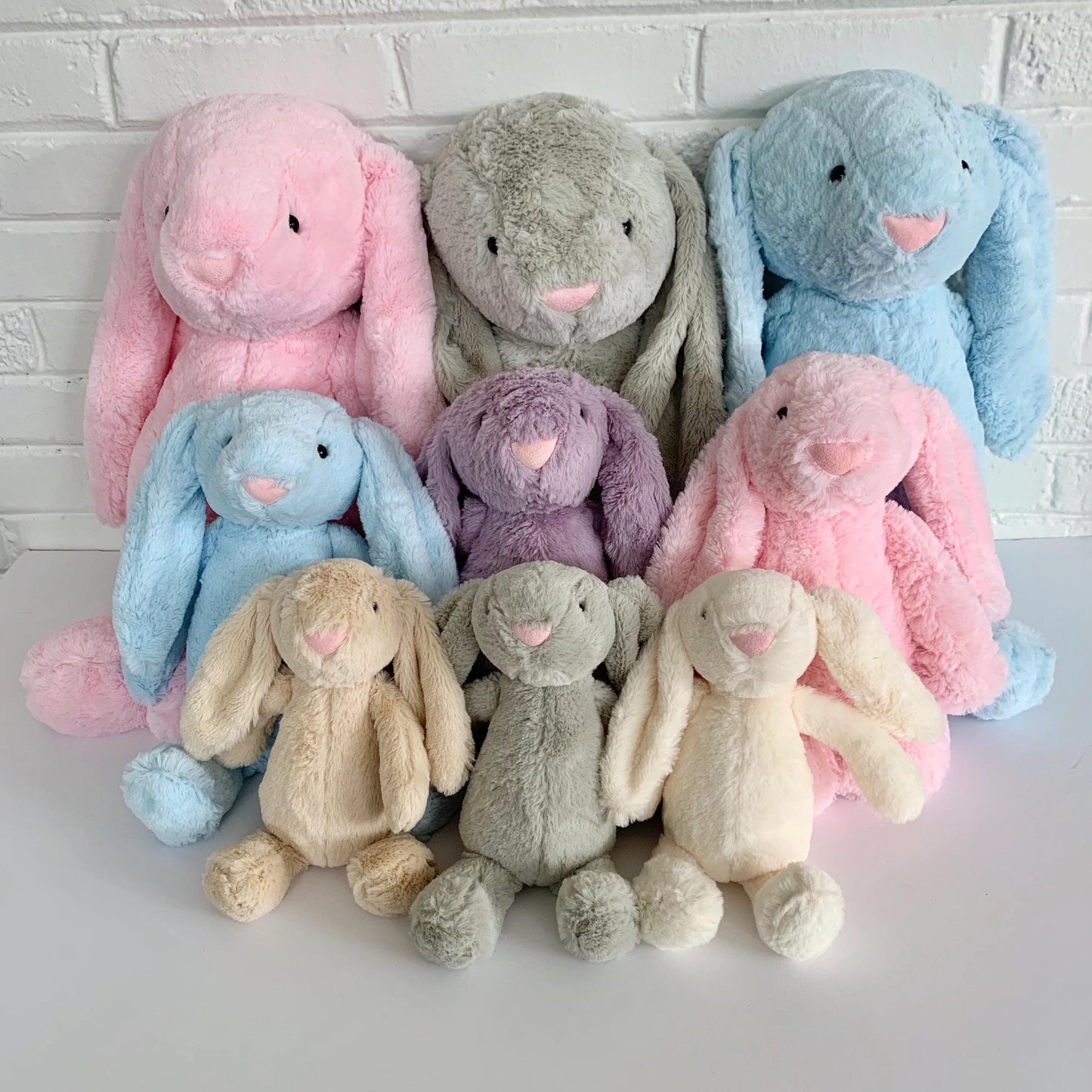 Embroidered Bunny plushies, Easter bunny, customized bunny, plush bunny, embroidery, embroidered name on the ear, Easter basket gift, name