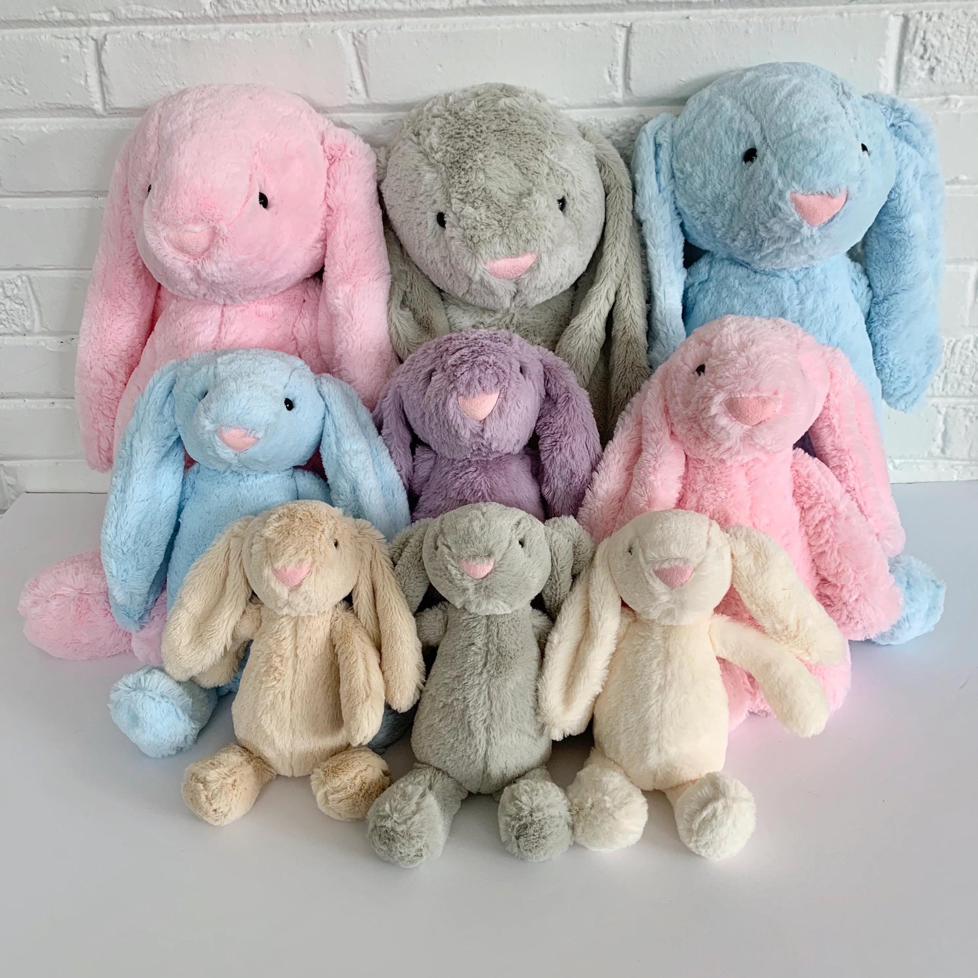 Embroidered Bunny plushies, Easter bunny, customized bunny, plush bunny, embroidery, embroidered name on the ear, Easter basket gift, name