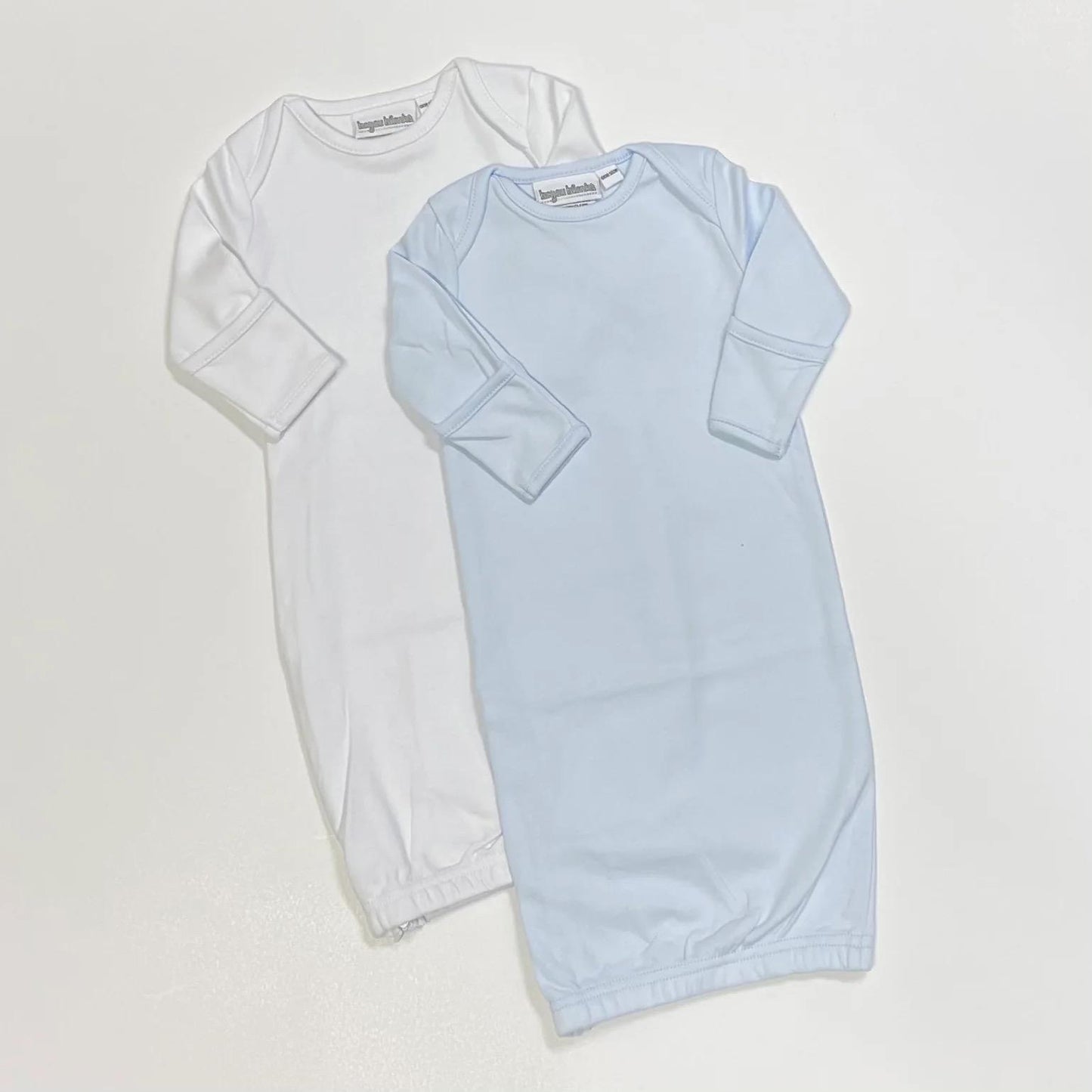 Embroidered applique infant newborn gown, leopard cheetah applique with cursive name, personalized custom infant baby gown, baby gift, baby