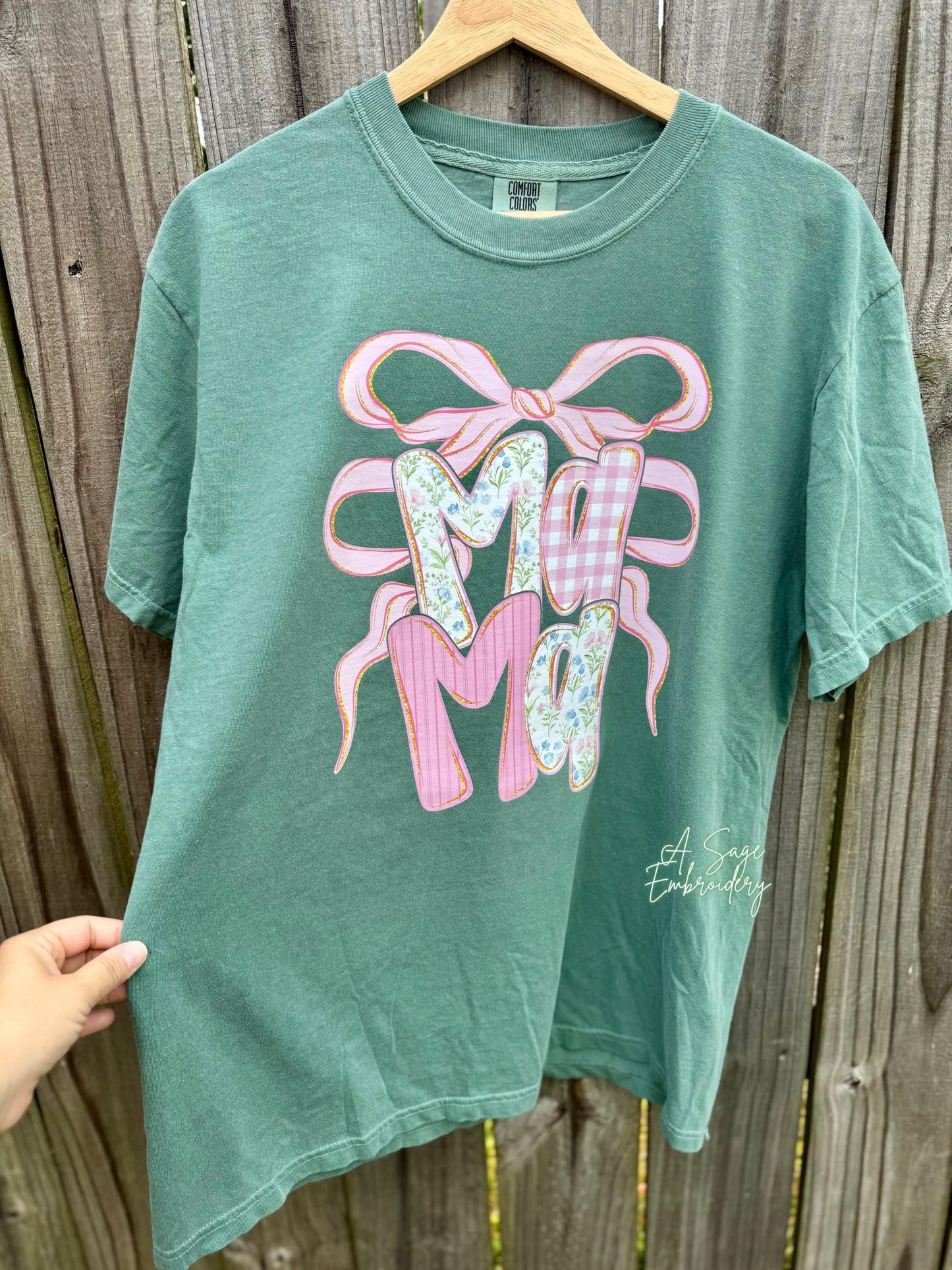 Mama on comfort colors, Gildan, tank top summer, mama floral, plaid couchette mama dtf design, unisex fit, floral striped mama, coquette bow