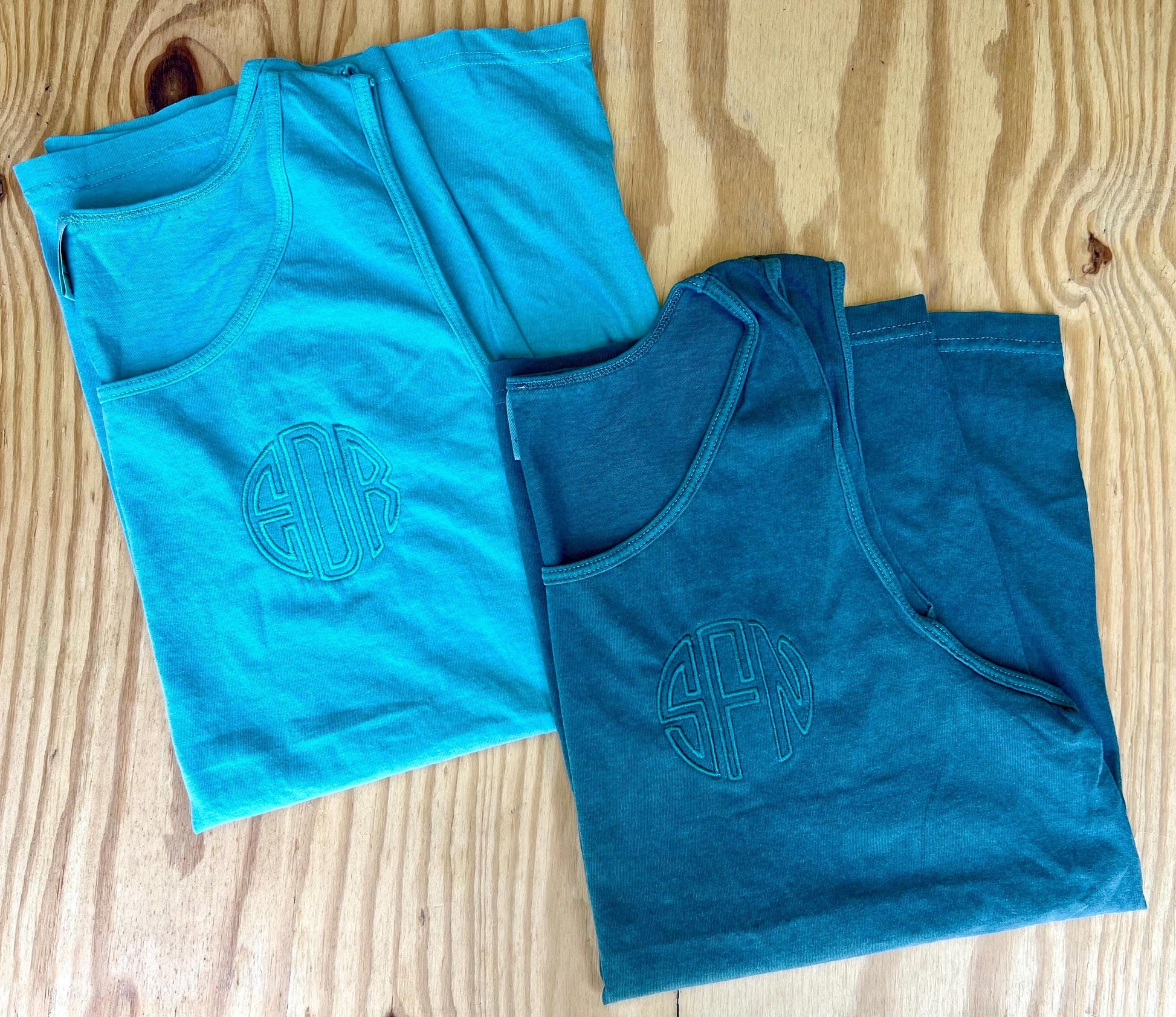 Monogram tank top - comfort colors tank top - unisex tank - monogram - embroidery - embroidered initials - custom t shirt - personalized tee