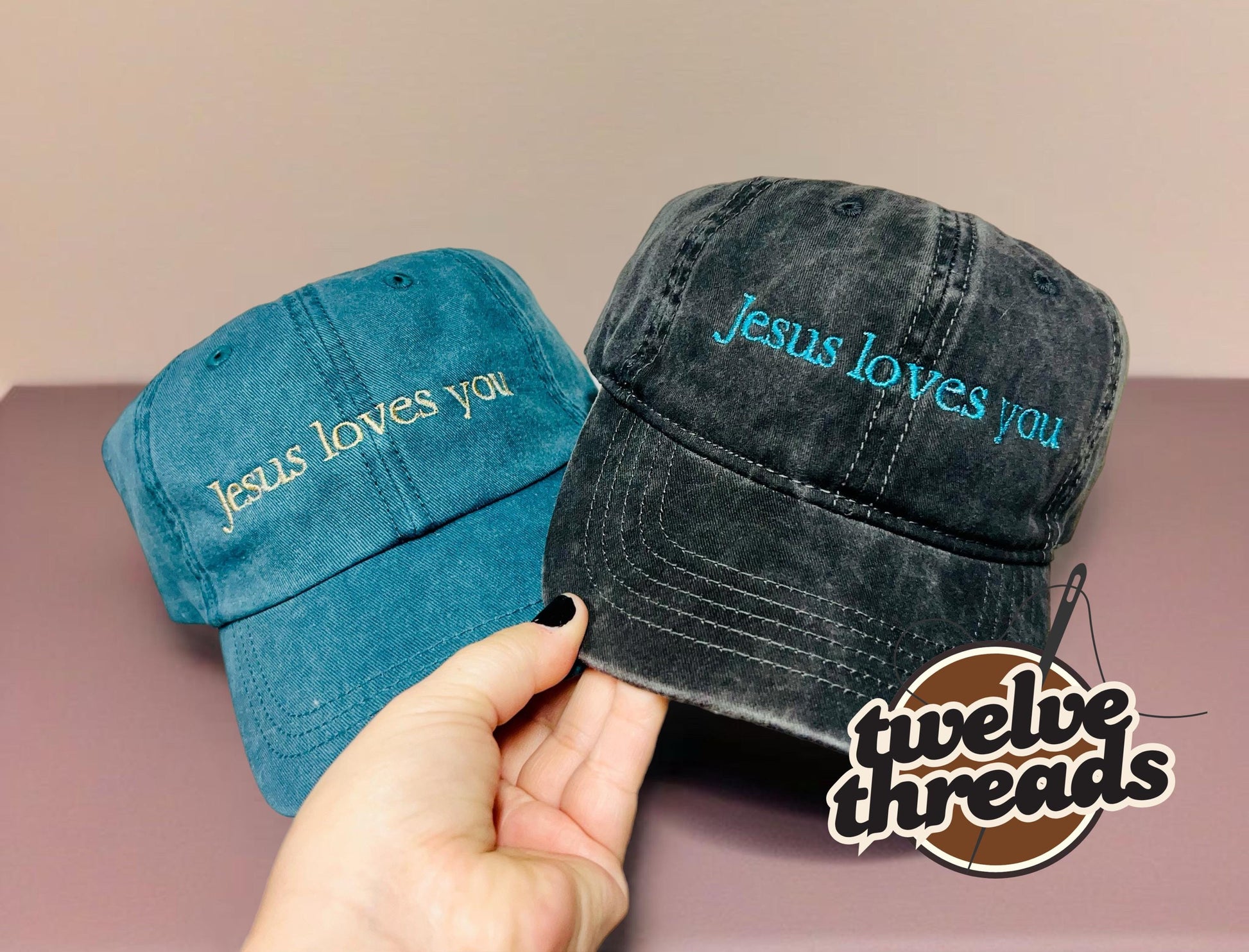Jesus loves you cap / baseball cap / classic dad cap / Tucker hat / embroidered cap / Christian / god is good / religious style / cap / hat