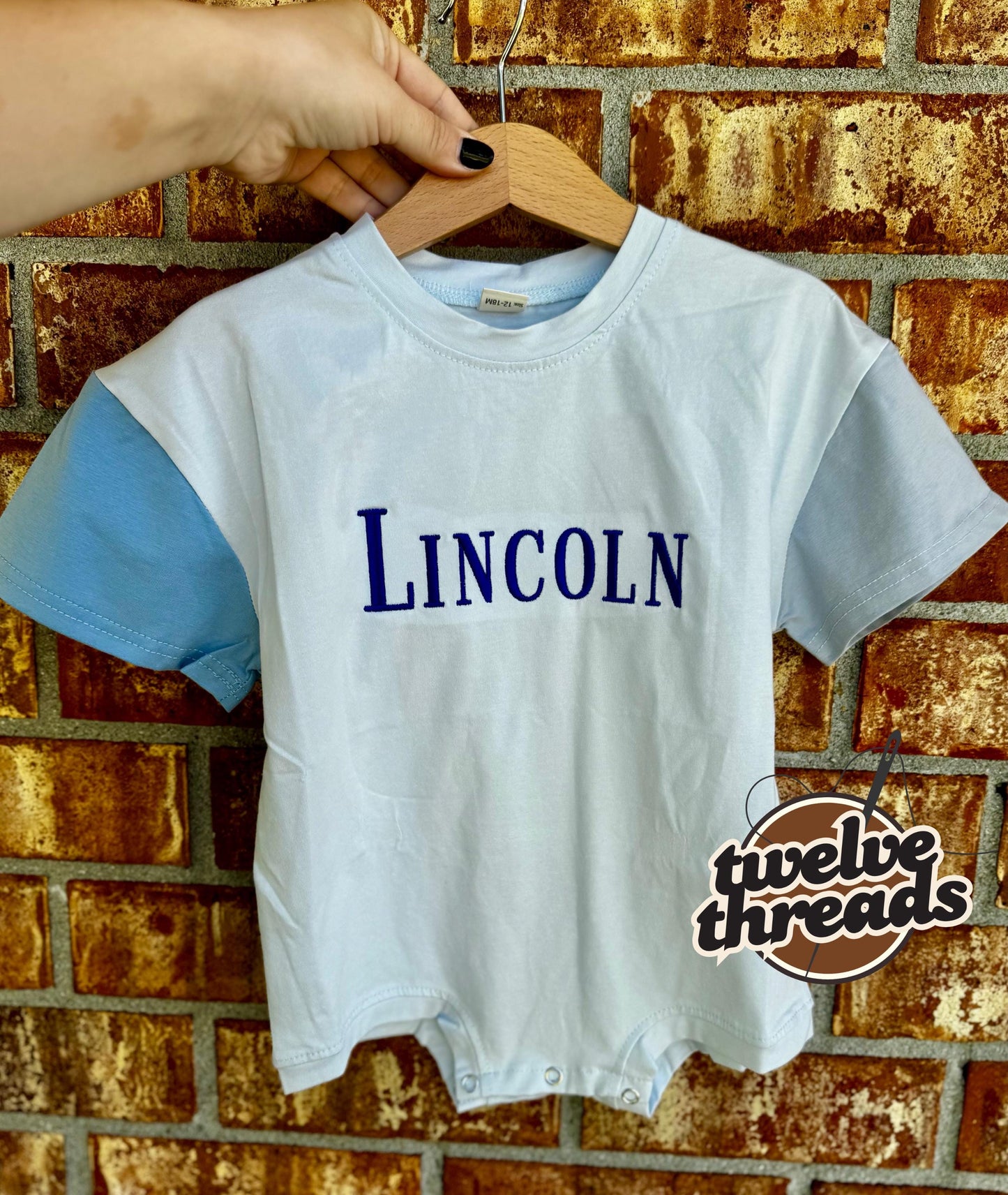 Color block bubble romper / embroidered bubble romper / bubble romper with custom embroidery personalized bubble romper / boys and girls