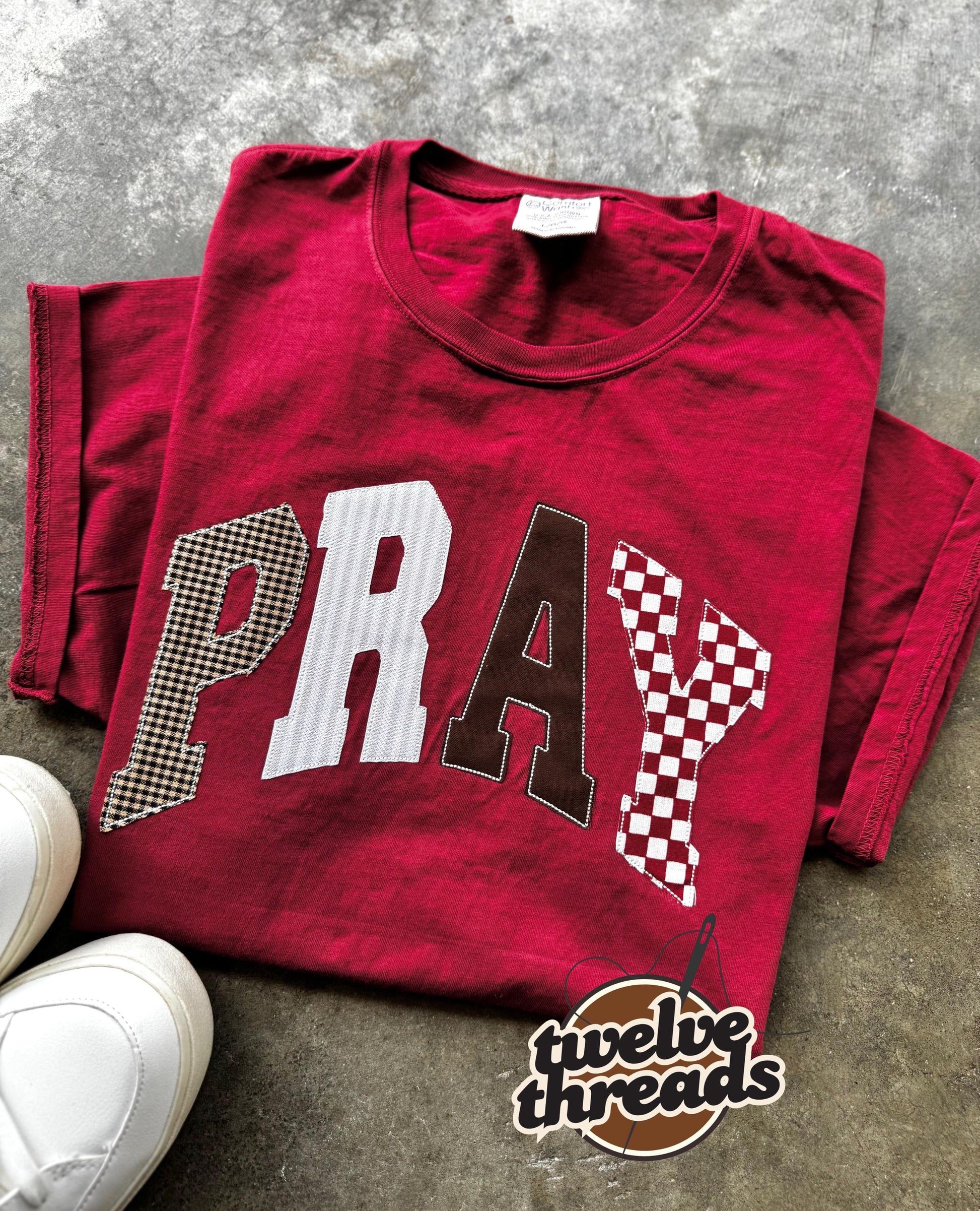 Array applique pray, Christian faith based comfort colors and Gildan sweatshirt and hoodie, pray more worry less, applique t shirts, pray