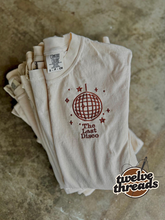 Disco ball - embroidery - embroidered - bachelorette- wedding - wife - cowgirl - retro - disco sweatshirt- t shirt