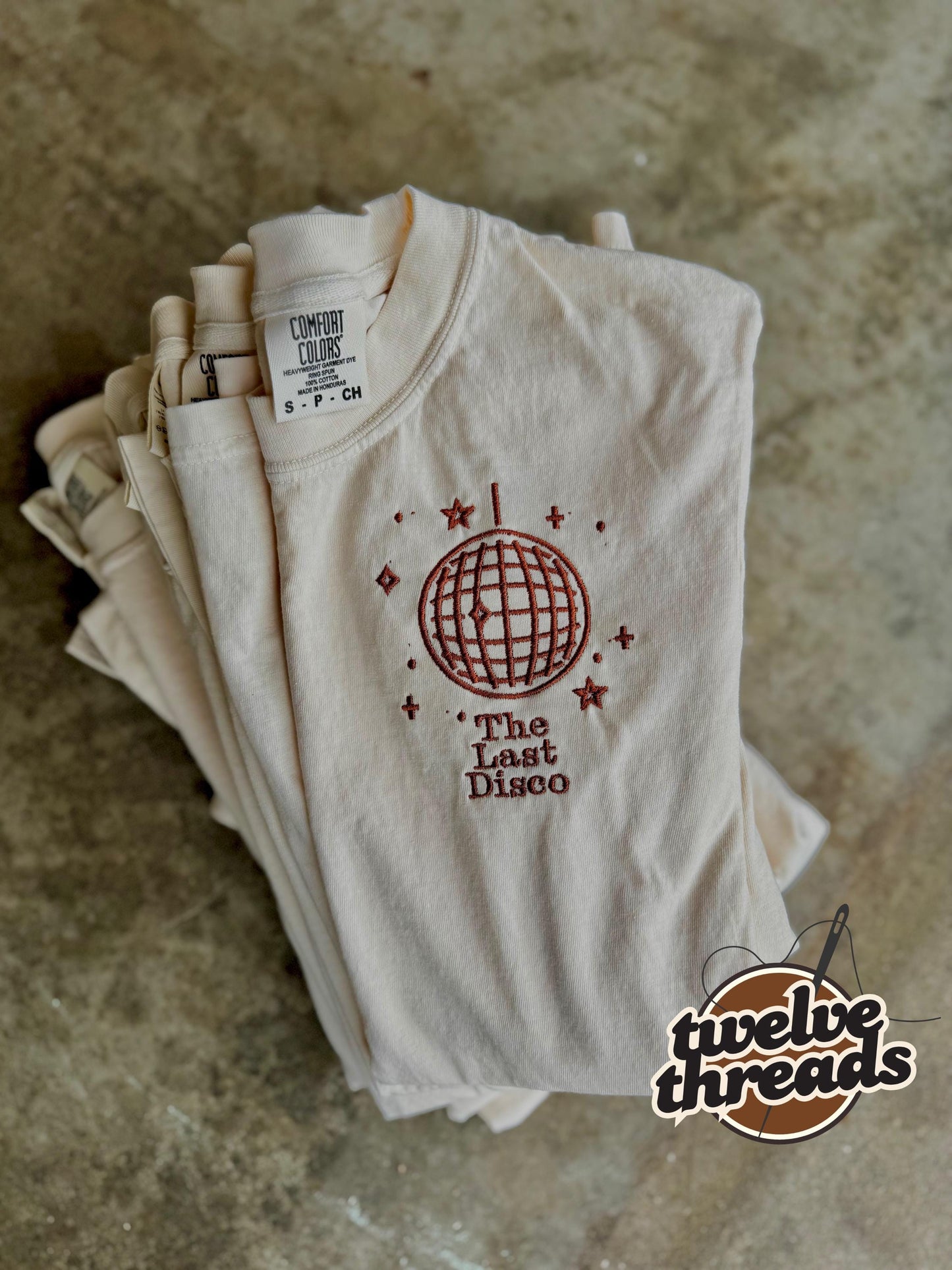 Disco ball - embroidery - embroidered - bachelorette- wedding - wife - cowgirl - retro - disco sweatshirt- t shirt