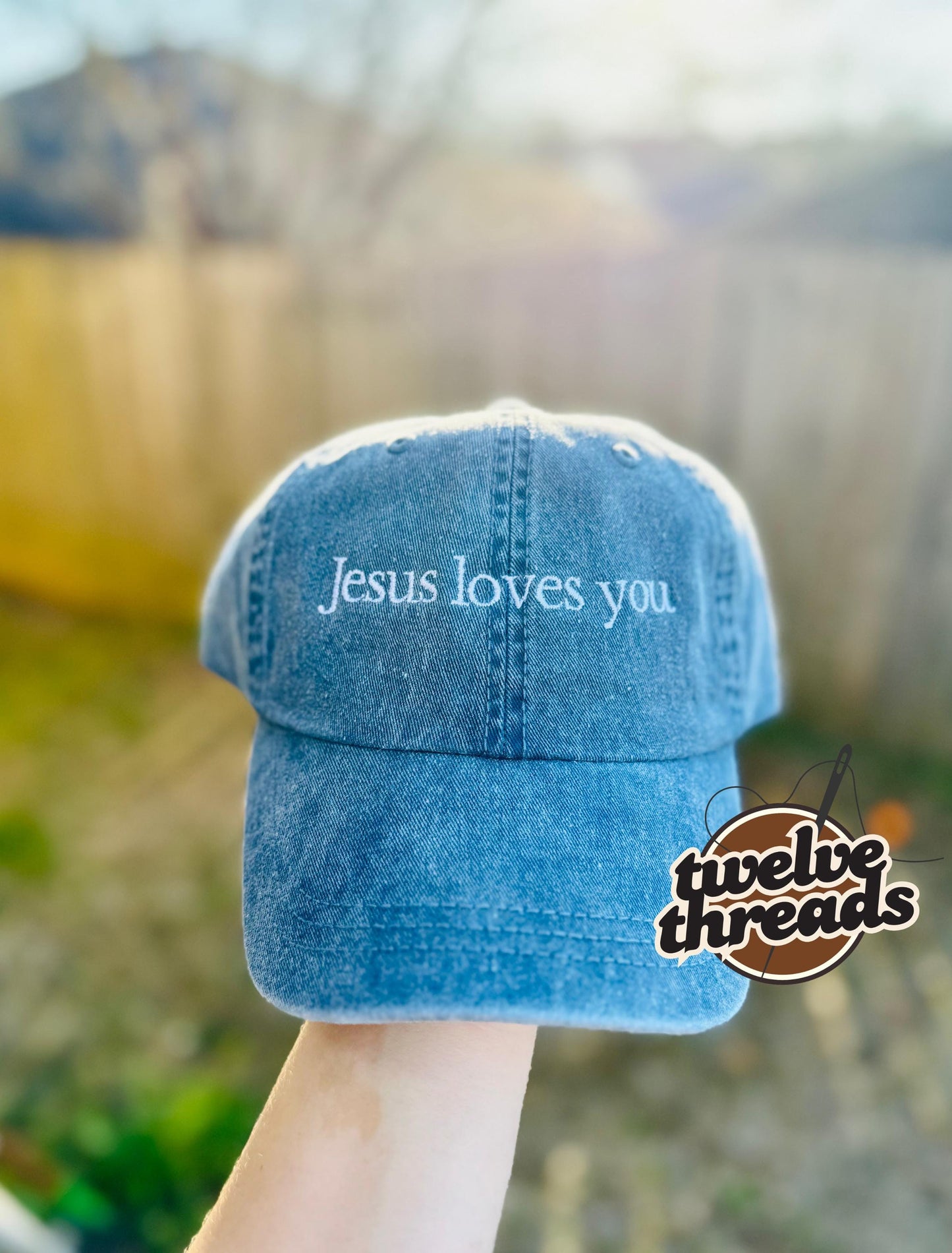 Jesus loves you cap / baseball cap / classic dad cap / Tucker hat / embroidered cap / Christian / god is good / religious style / cap / hat
