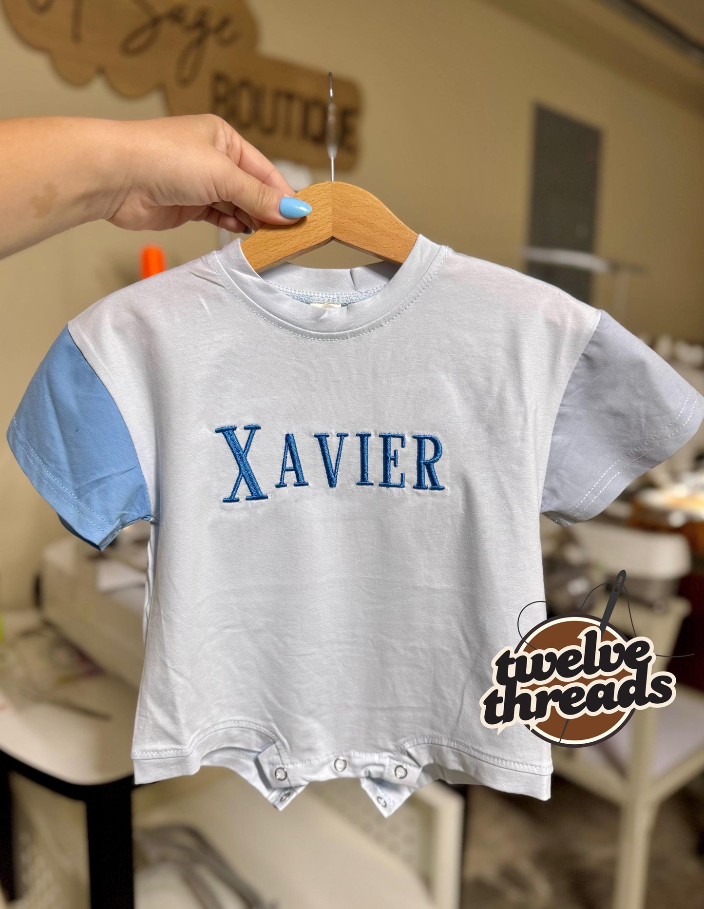 Color block bubble romper / embroidered bubble romper / bubble romper with custom embroidery personalized bubble romper / boys and girls