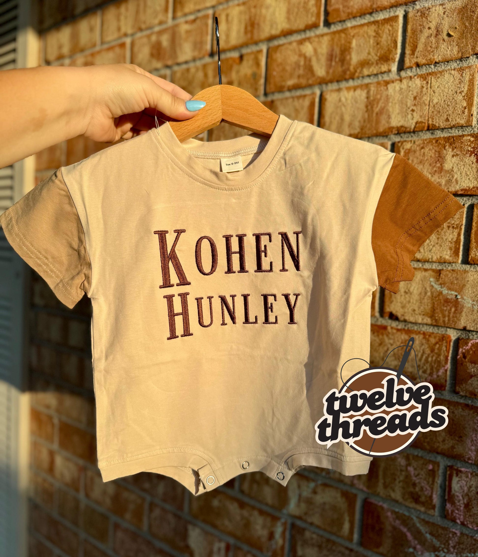 Color block bubble romper / embroidered bubble romper / bubble romper with custom embroidery personalized bubble romper / boys and girls