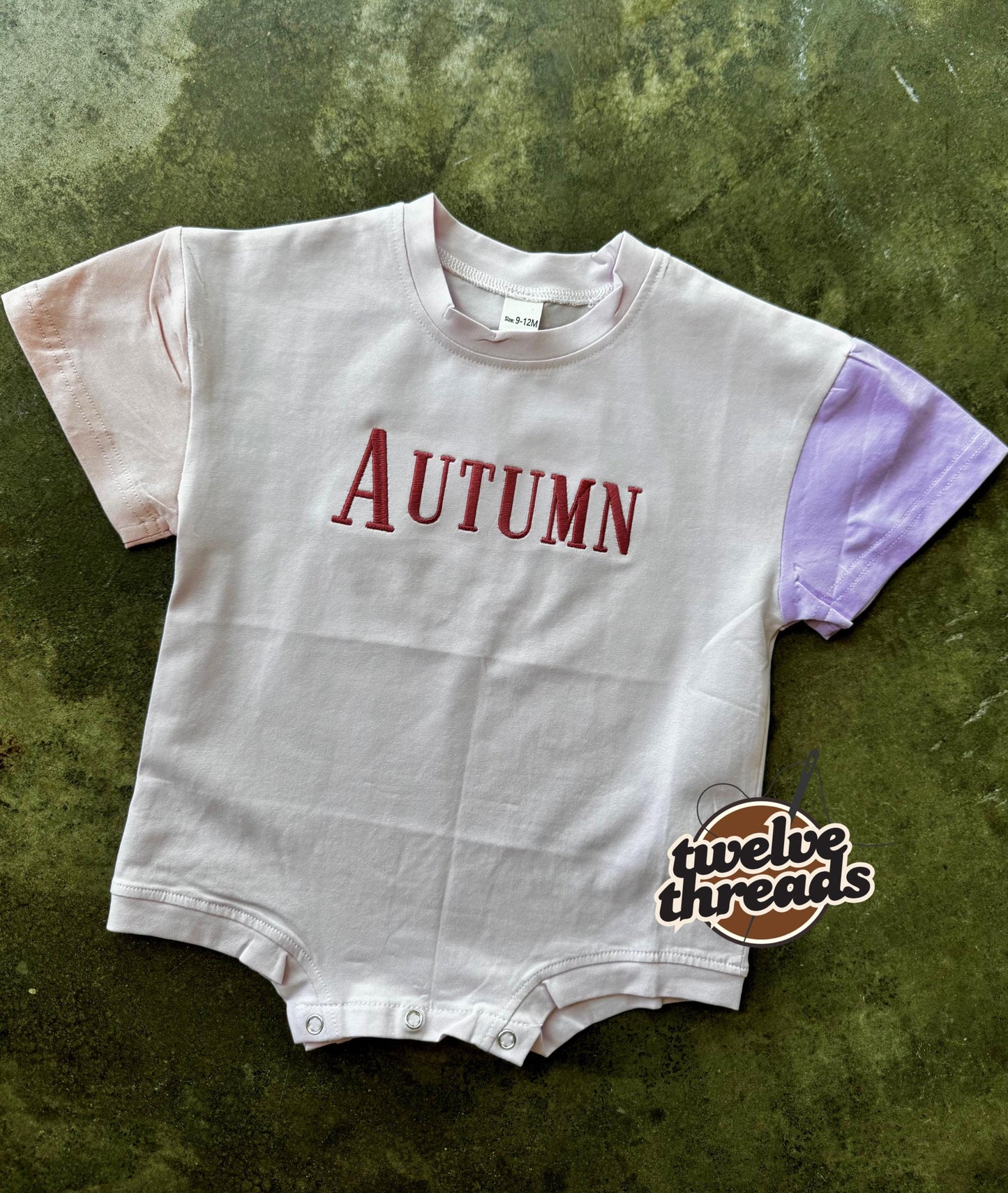 Color block bubble romper / embroidered bubble romper / bubble romper with custom embroidery personalized bubble romper / boys and girls