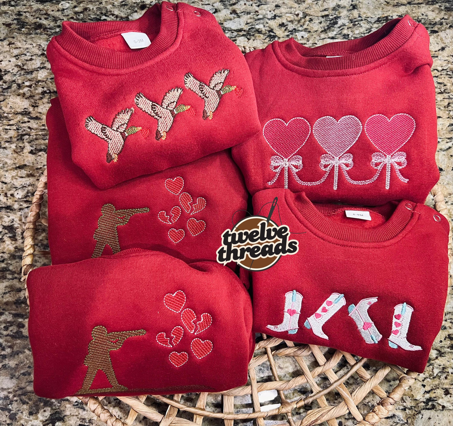 Army man Valentine’s Day shooting heart, boy valentines design, embroidered vday, kids crewneck, custom embroidery, toddler and youth, tee