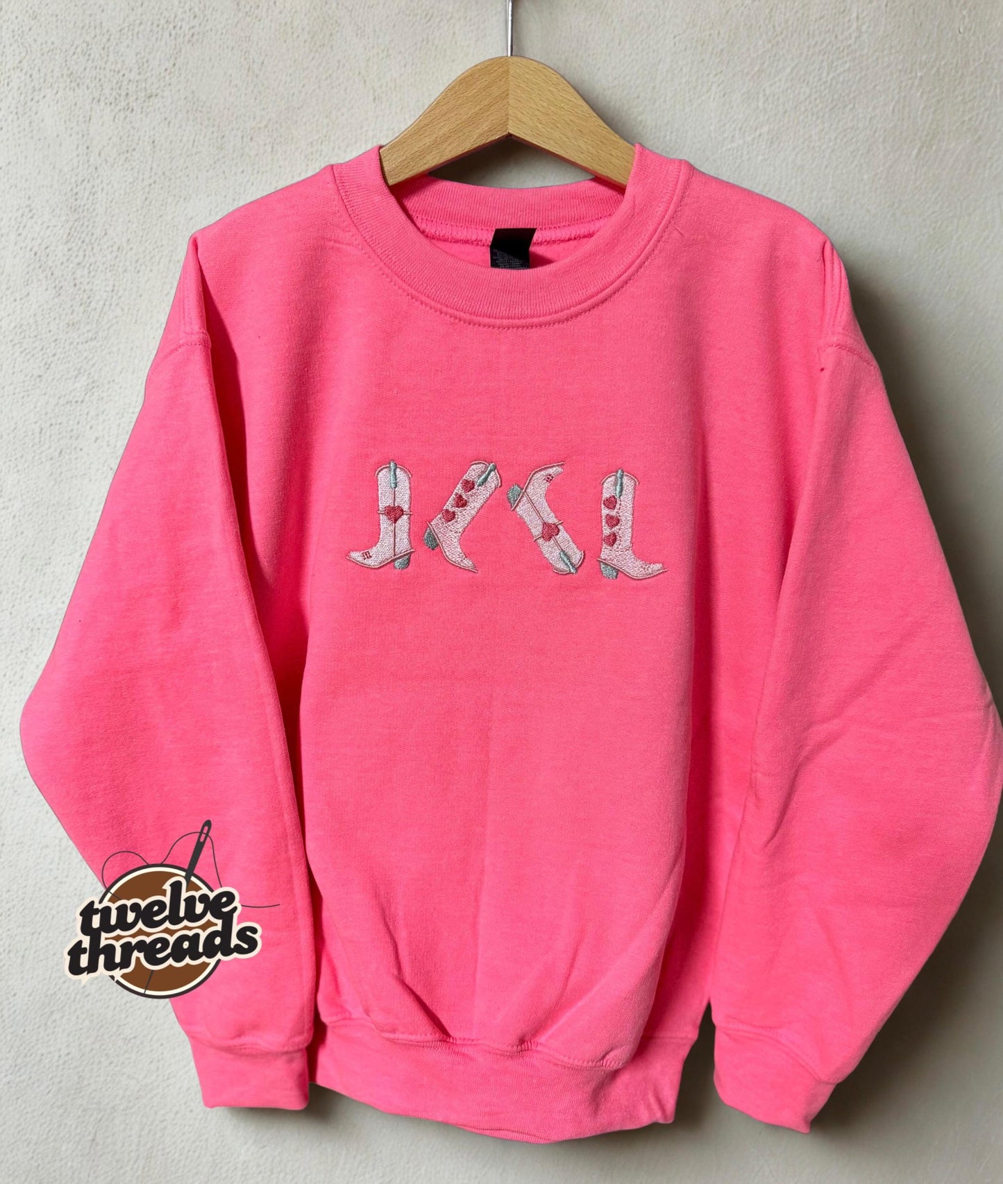 Valentine’s Day cowgirl boots embroidered, country heart boots, pink hearted white cowgirl boots, cowboy boots, holiday, love, kids v-day