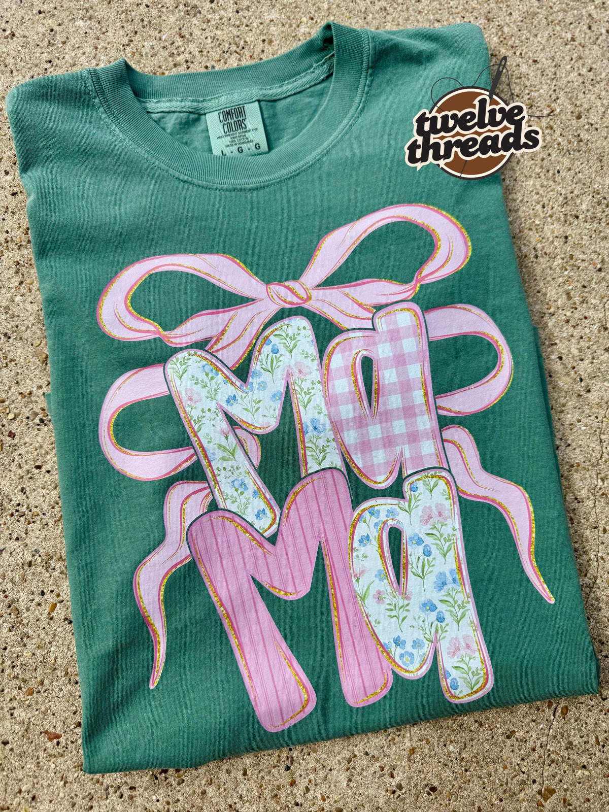 Mama on comfort colors, Gildan, tank top summer, mama floral, plaid couchette mama dtf design, unisex fit, floral striped mama, coquette bow