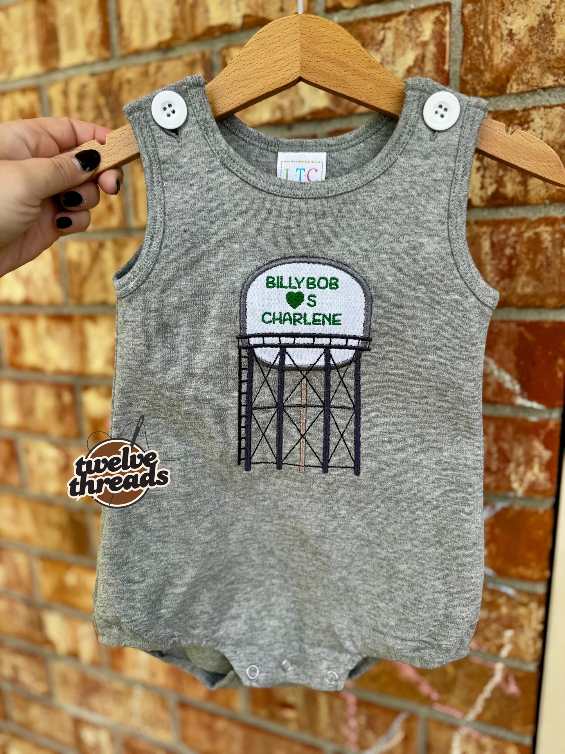 Billy Bob loves Charlene, Joe diffie, song, country music, country song lyrics, John Deere green, water tower green embroidery, embroidered