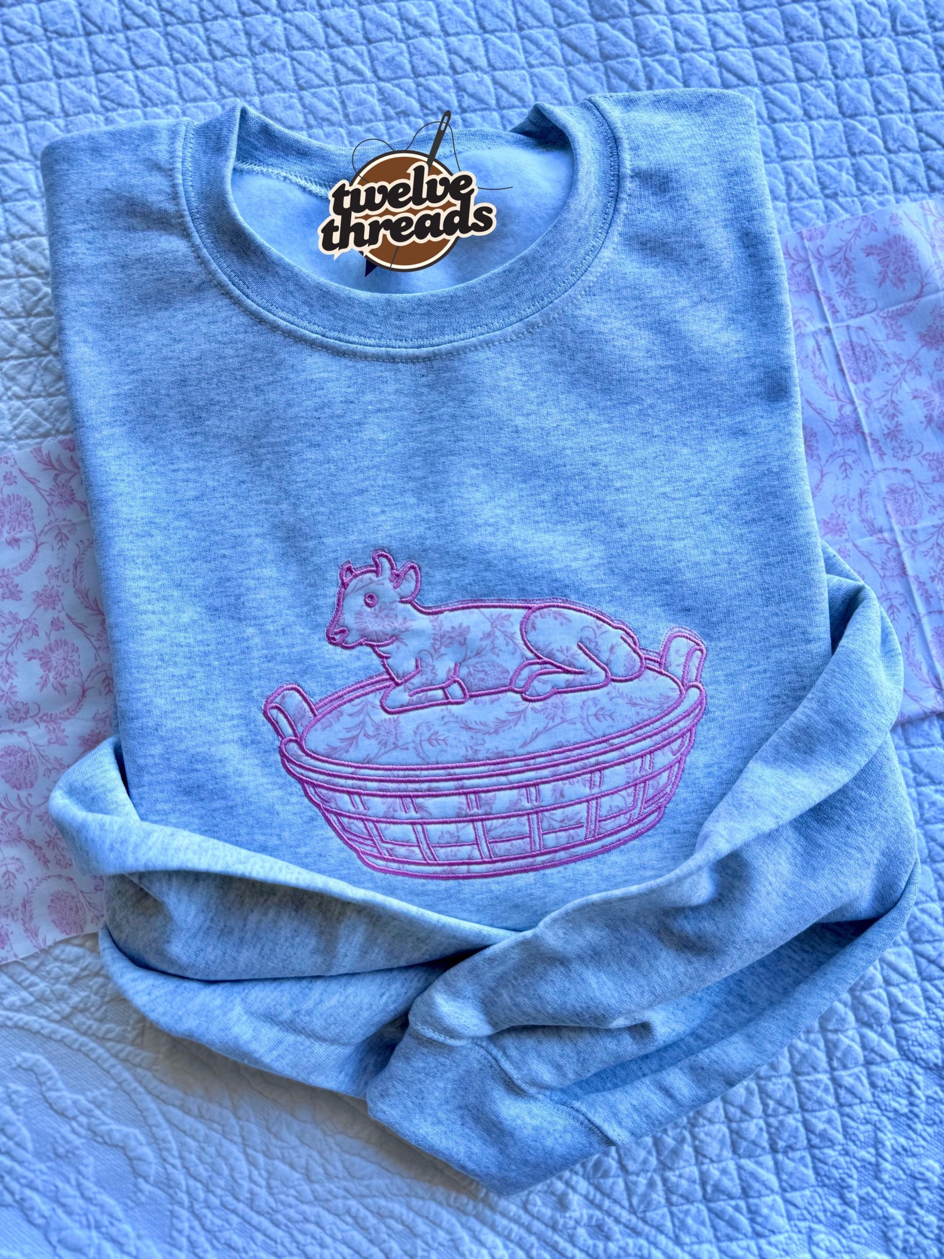 Applique embroidered mama hen, chicken, eggs, farm animals,embroidery, cow, cat,duck in a dish, antique, decor,comfort colors, hen in a dish