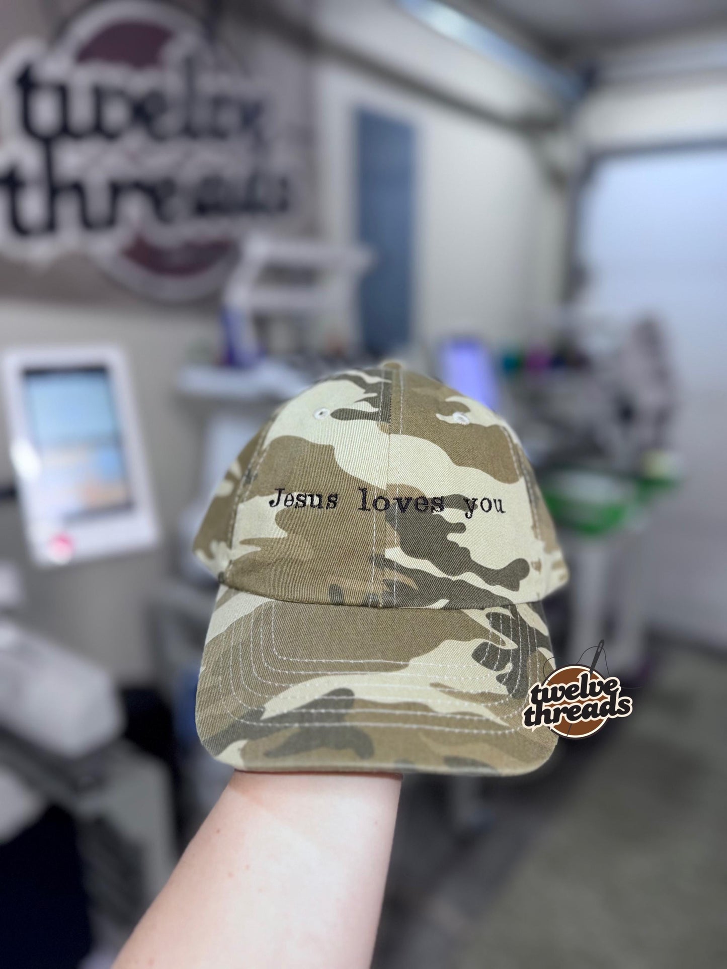 Jesus loves you cap / baseball cap / classic dad cap / Tucker hat / embroidered cap / Christian / god is good / religious style / cap / hat