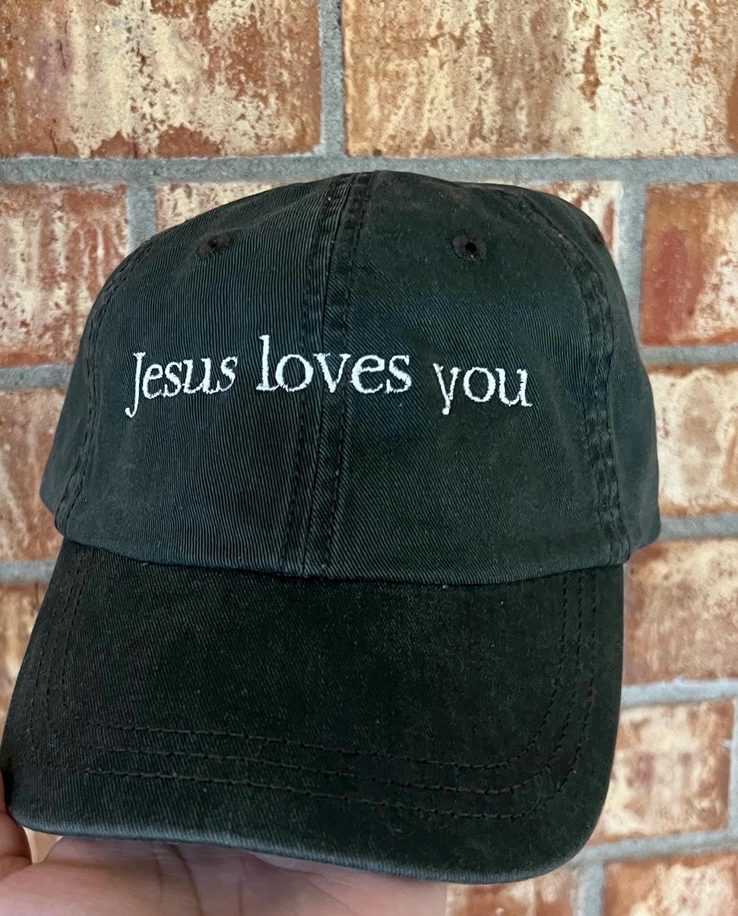 Jesus loves you cap / baseball cap / classic dad cap / Tucker hat / embroidered cap / Christian / god is good / religious style / cap / hat