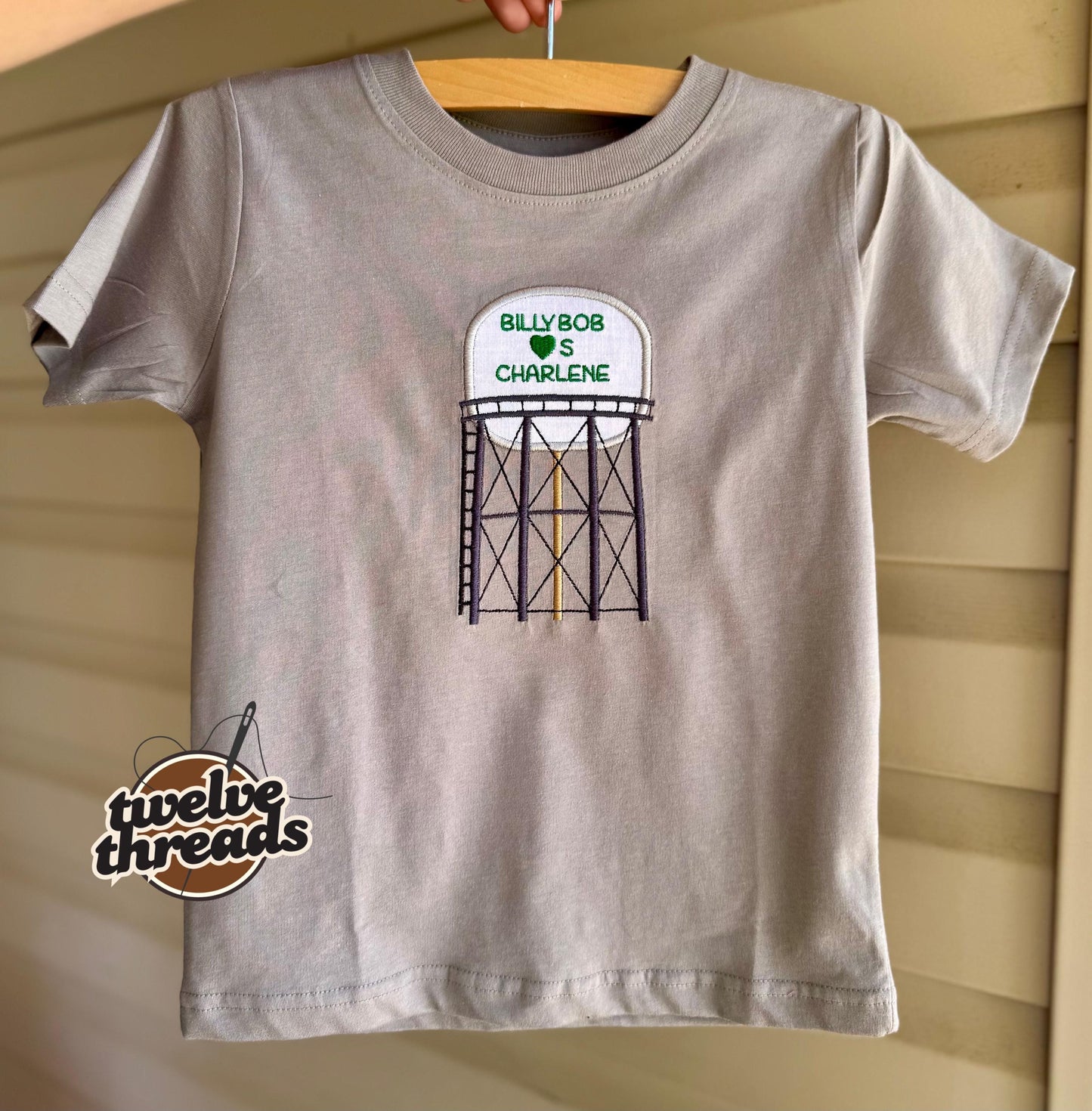 Billy Bob loves Charlene, Joe diffie, song, country music, country song lyrics, John Deere green, water tower green embroidery, embroidered