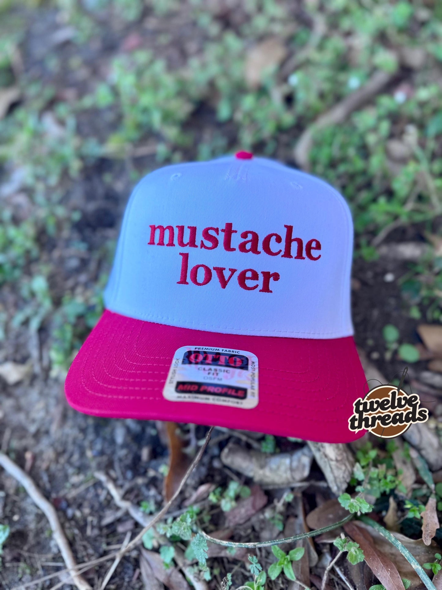 Embroidered MUSTACHE LOVER Otto cap, 5 panel Otto cap, trucker hat, custom embroidery, embroidery trucker hat, funny, trucker, hat, cute hat
