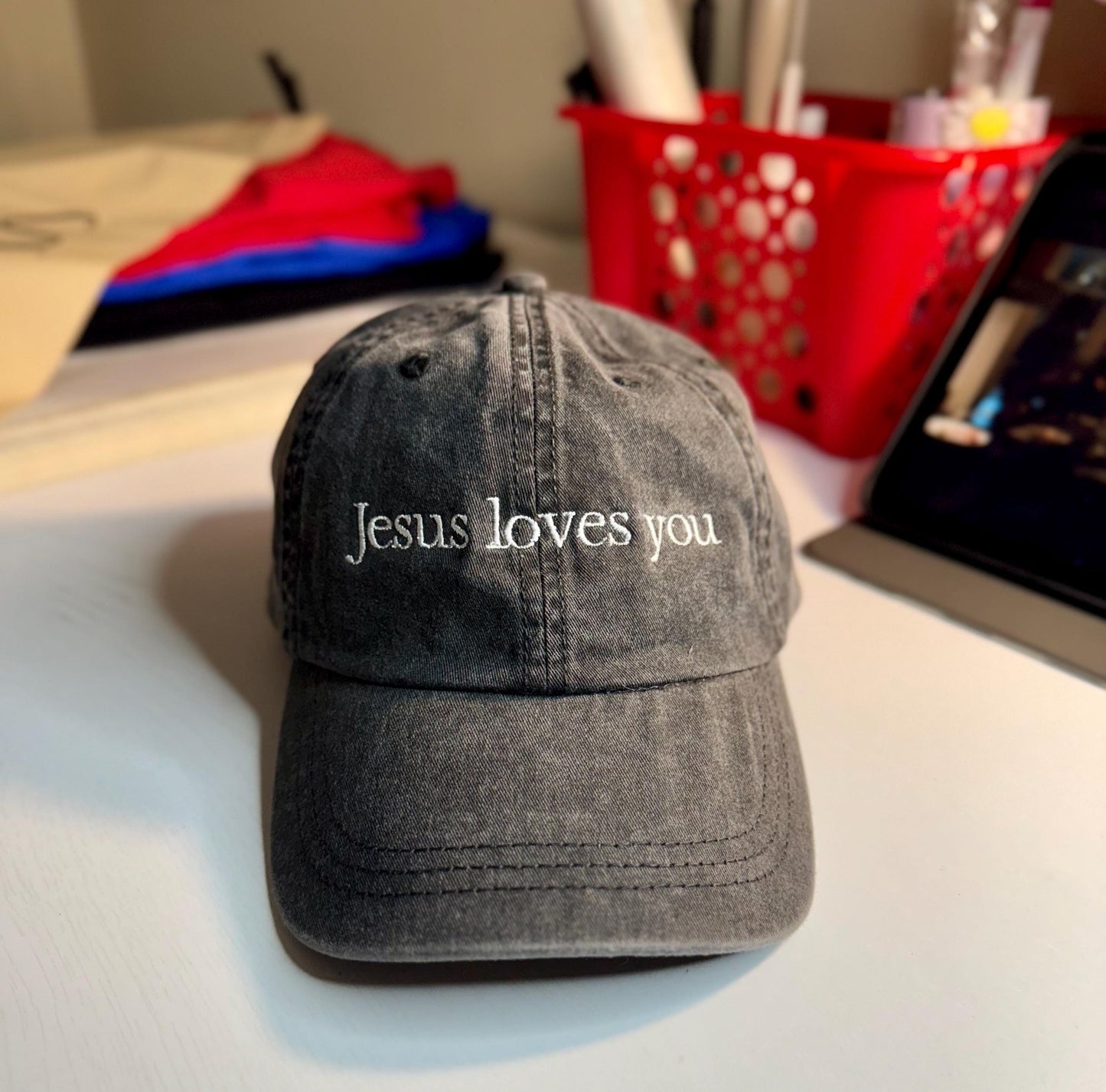 Jesus loves you cap / baseball cap / classic dad cap / Tucker hat / embroidered cap / Christian / god is good / religious style / cap / hat