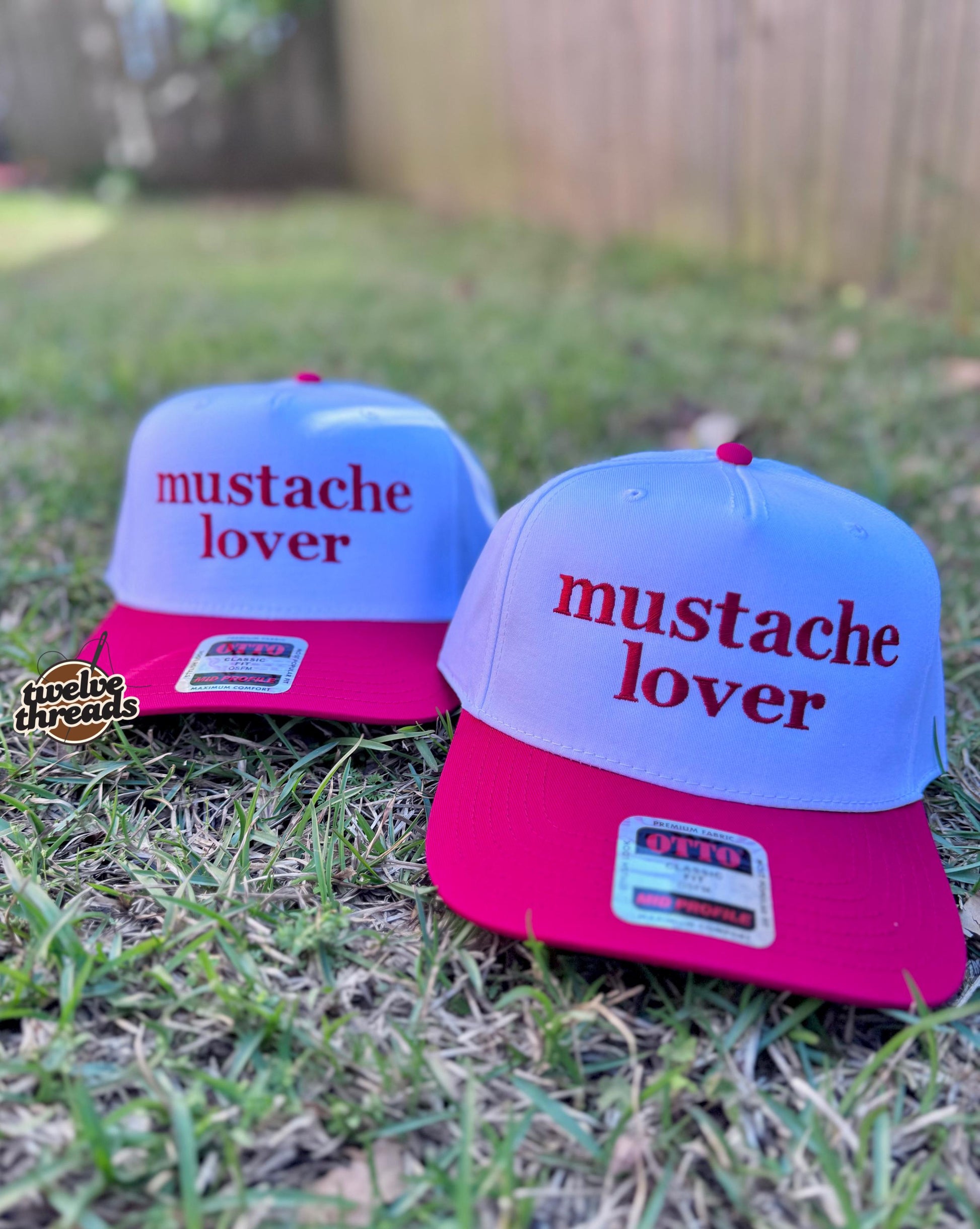 Embroidered MUSTACHE LOVER Otto cap, 5 panel Otto cap, trucker hat, custom embroidery, embroidery trucker hat, funny, trucker, hat, cute hat