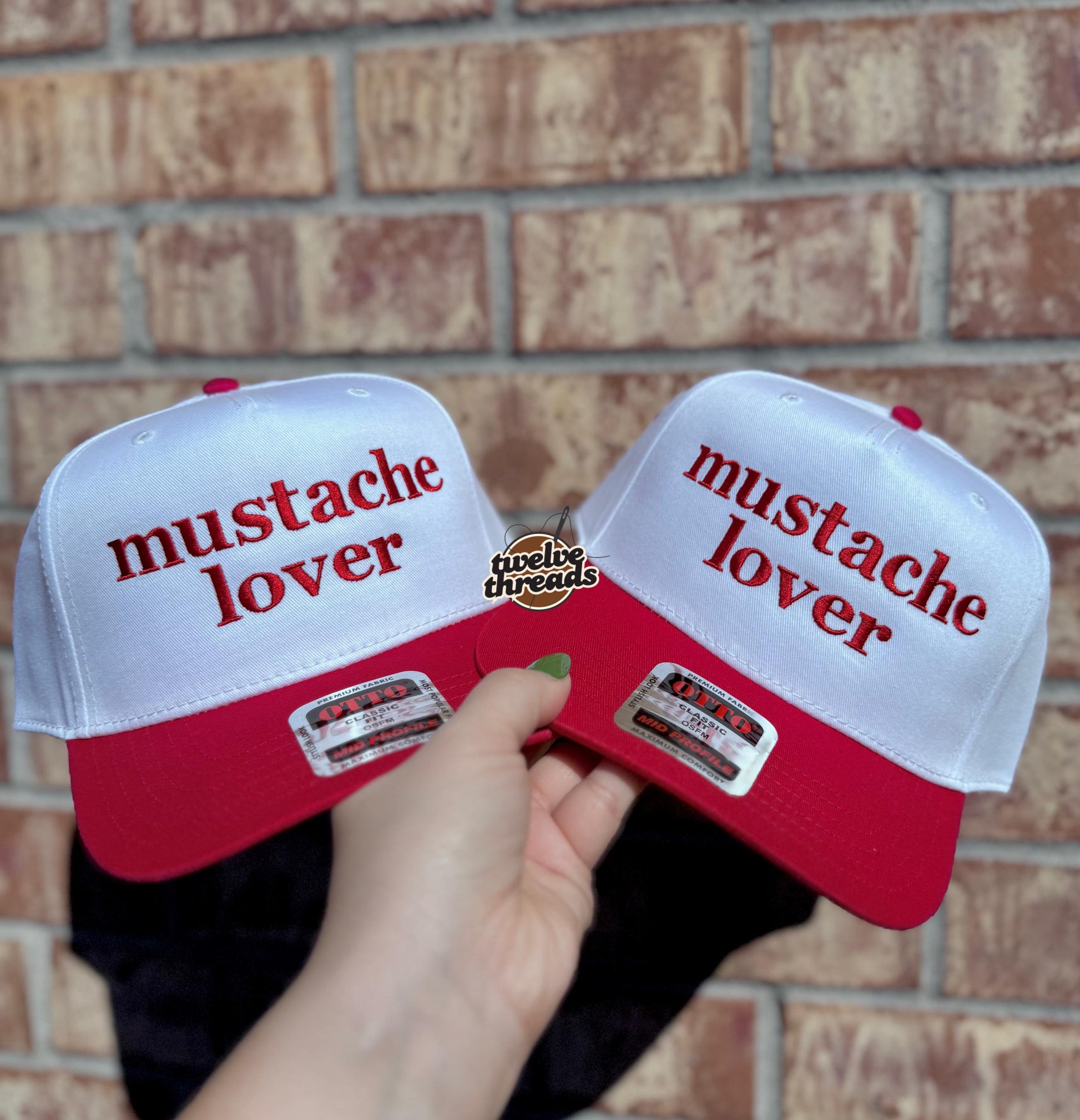 Embroidered MUSTACHE LOVER Otto cap, 5 panel Otto cap, trucker hat, custom embroidery, embroidery trucker hat, funny, trucker, hat, cute hat