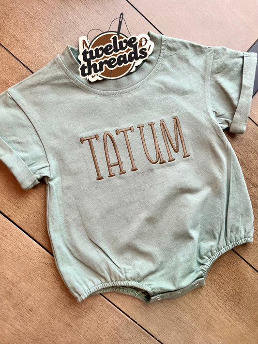 Personalized Bubble Romper - custom name - baby romper - personalized name - kids bubble - bubble romper - embroidered romper - embroidery