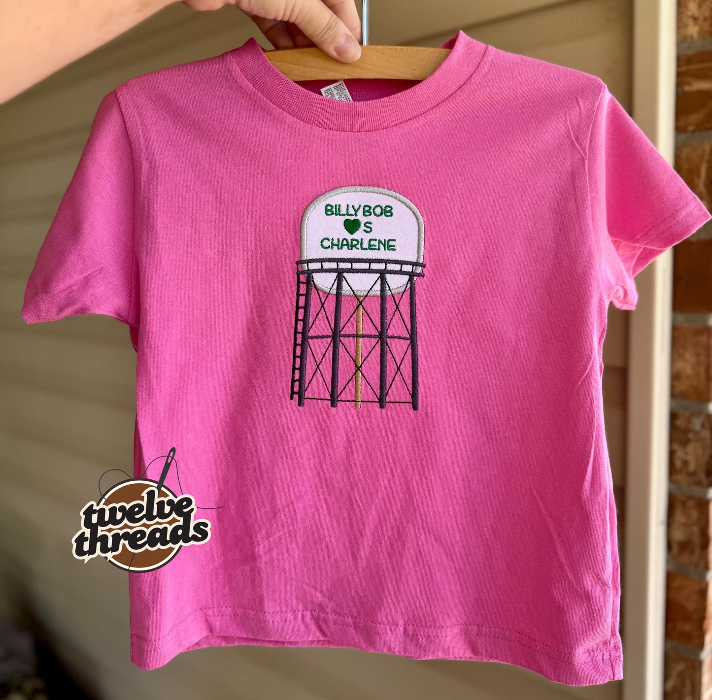 Billy Bob loves Charlene, Joe diffie, song, country music, country song lyrics, John Deere green, water tower green embroidery, embroidered