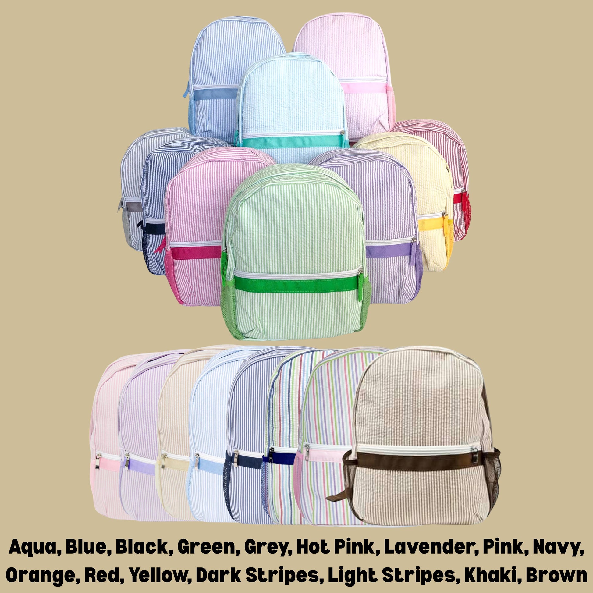 Embroidered Seersucker backpack - hunting ducks gingham - kids backpack - diaper bag - dog hunt backpack - embroidered backpack - embroidery