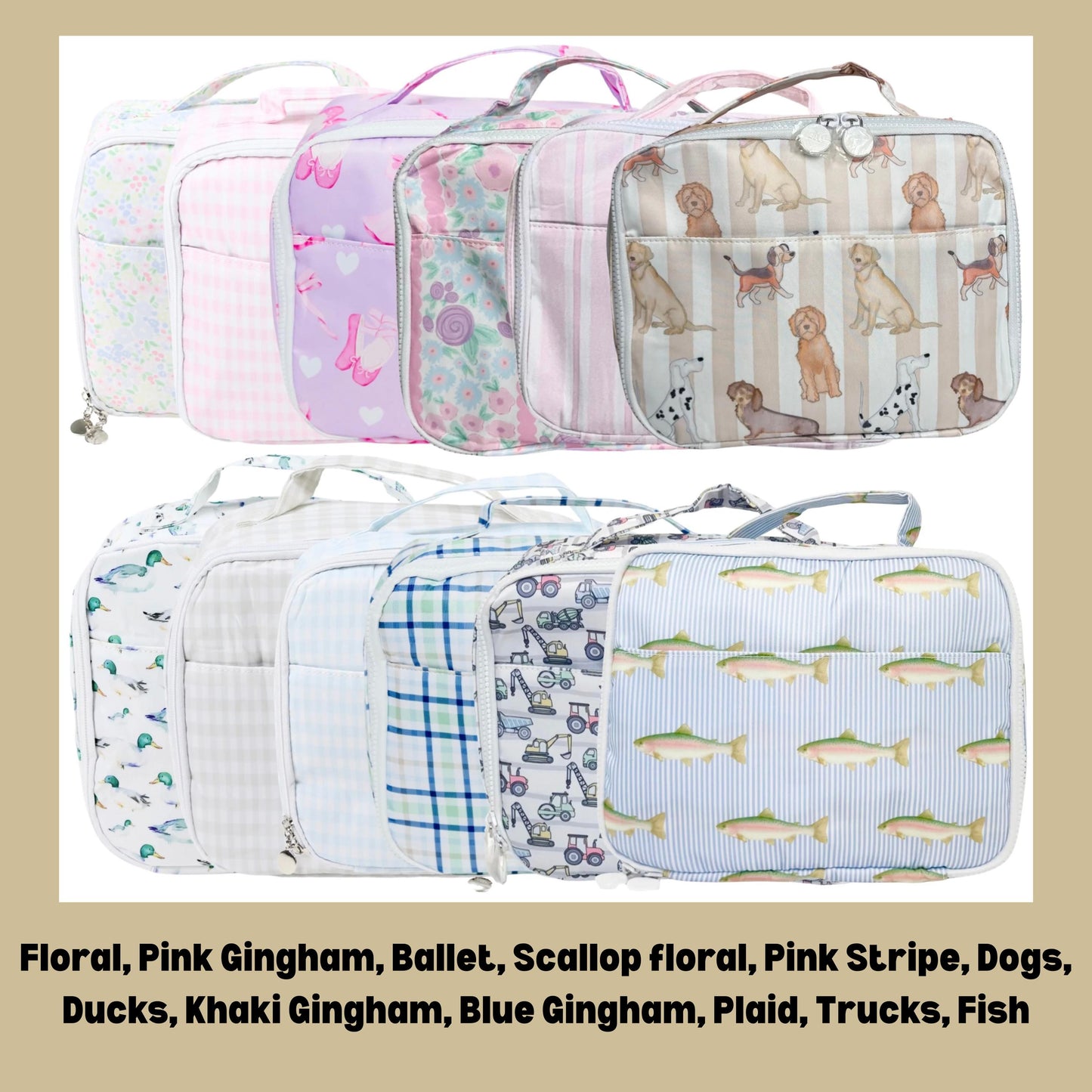 Embroidered Seersucker lunch box - mallard ducks - swamp - kids lunch box - lunch bag - adult lunch box - embroidered lunch box -embroidery