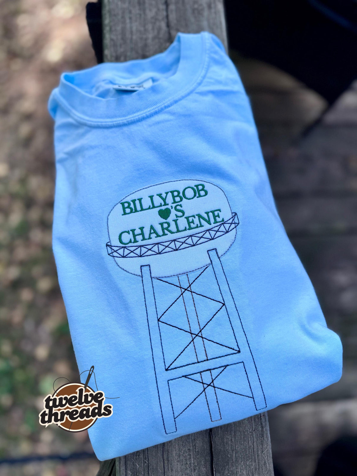 Billy Bob loves Charlene, Joe diffie, song, country music, country song lyrics, John Deere green, water tower green embroidery, t shirt, tee